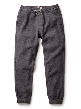 Taylor Stitch the Après Pant in Charcoal Sashiko Size Medium Cotton Joggers